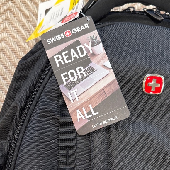 SwissGear Black Laptop Backpack, NWT - Picture 2 of 11